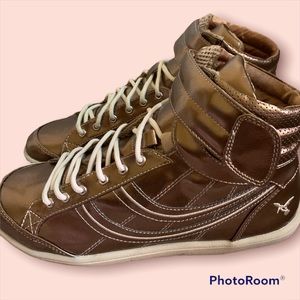 Cute rose gold Chinese laundry athletic shoes